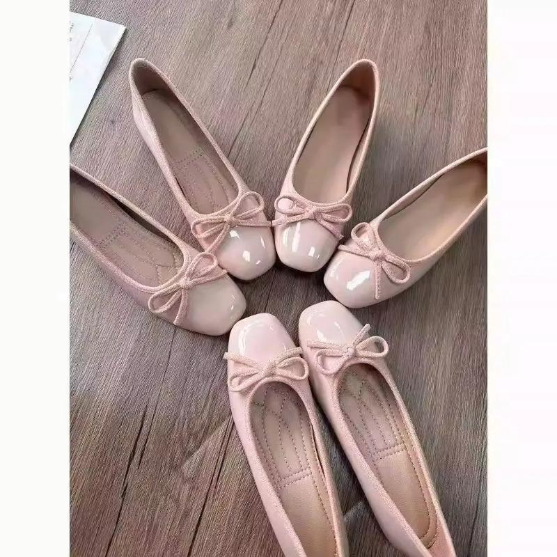 Women'S Shoes Large - Women Ballet Flats Square Toe Bowknot