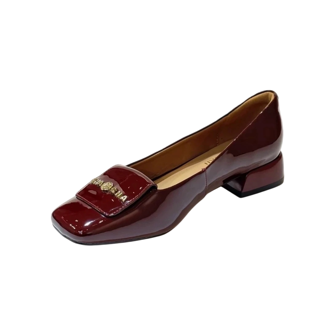 Women'S Shoes For Work - Women's Retro Square Toe Block Heel
