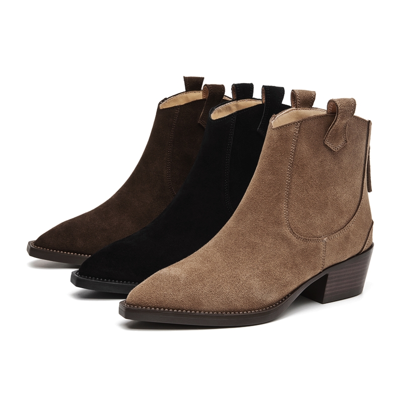 Block Heel Ankle Boots - AIYUQI Women's Ankle Boots 2026 New