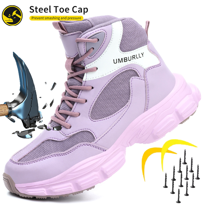 Women'S Shoes For Work - Women’s Outdoor Wear-resistant Steel Toe Safety