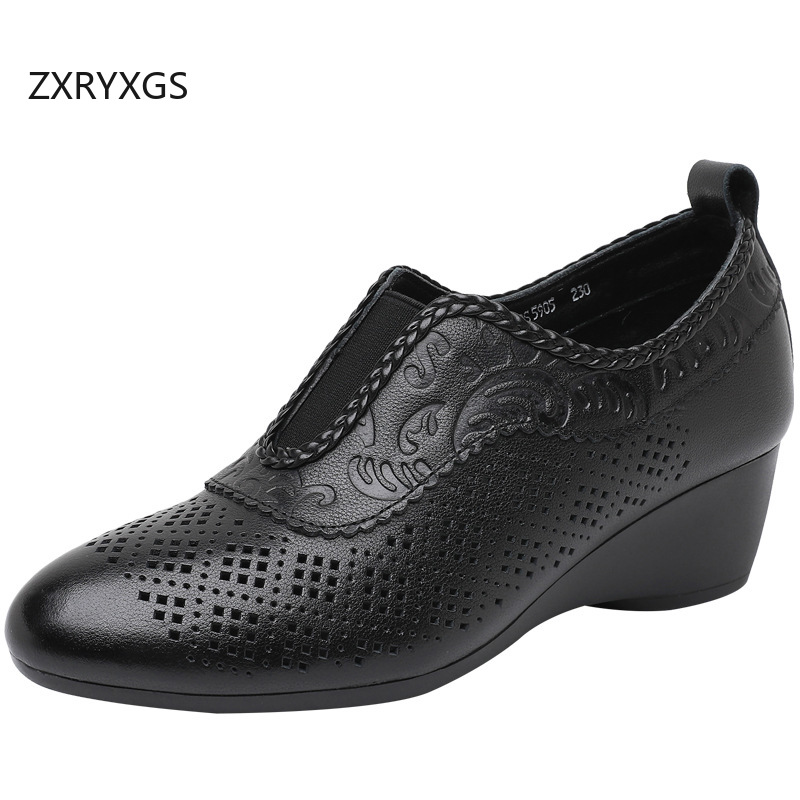 ZXRYXGS Top Layer Cowhide Holl - đánh giá và giá Women Shoes Size 4 In Cm