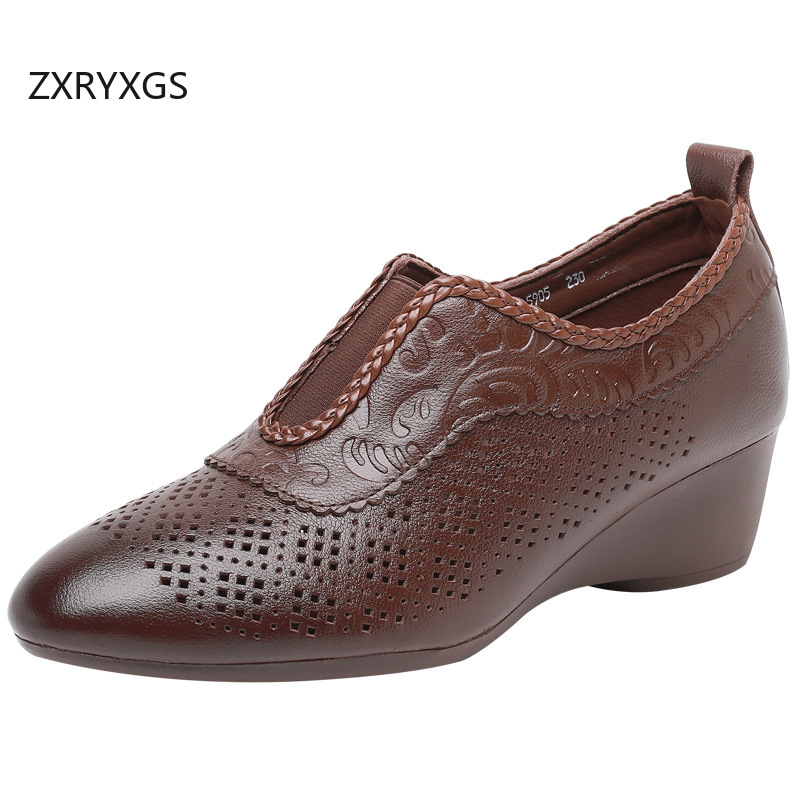 ZXRYXGS Top Layer Cowhide Holl - đánh giá và giá Women Shoes Size 4 In Cm