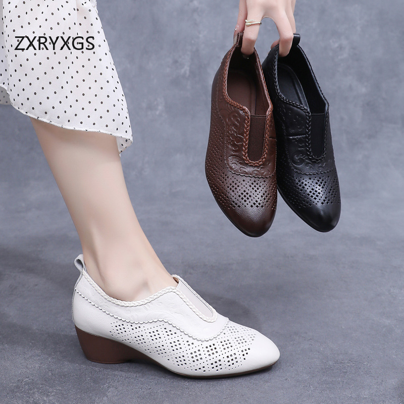 ZXRYXGS Top Layer Cowhide Holl - đánh giá và giá Women Shoes Size 4 In Cm