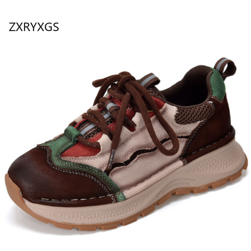 ZXRYXGS Top Cowhide Spell Colo - đánh giá và giá Women Shoes Size 4 In Cm