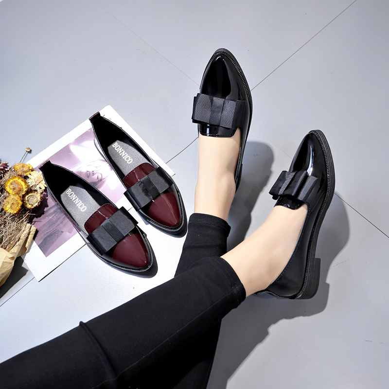 Black/ Wine Red Patent Leather - đánh giá và giá Women Shoes Heels