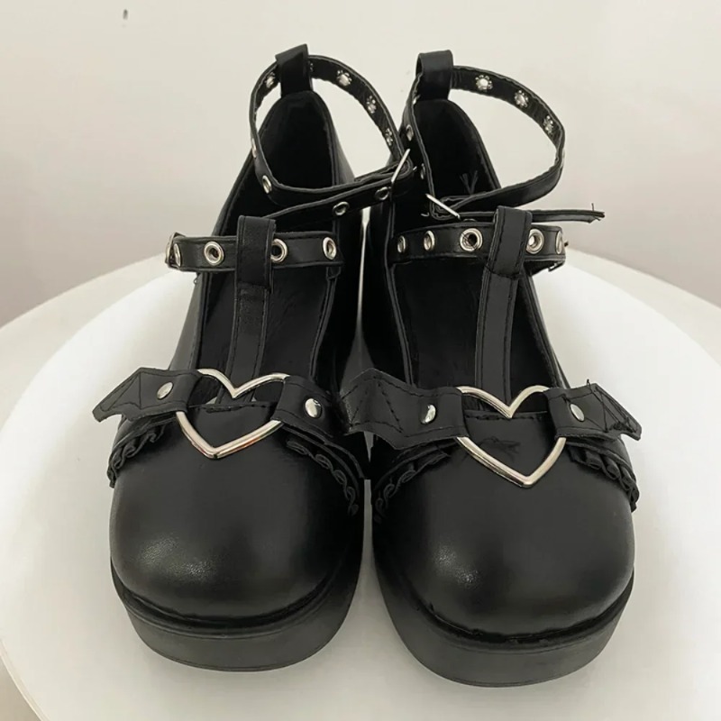 New Sweet Heart Buckle Wedges  - đánh giá và giá Women'S Shoes Large