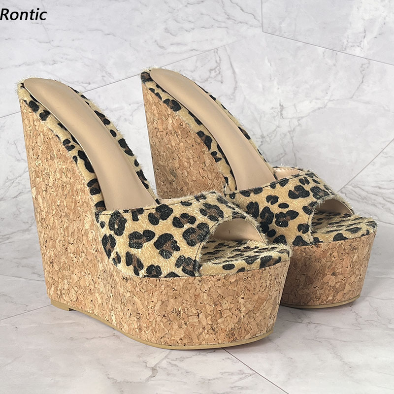 Rontic Handmade Women Platform - đánh giá và giá Cork Wedge Sandal