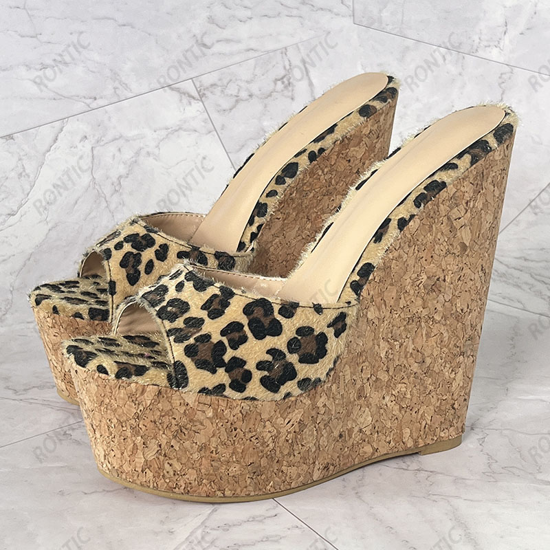 Rontic Handmade Women Platform - đánh giá và giá Cork Wedge Sandal
