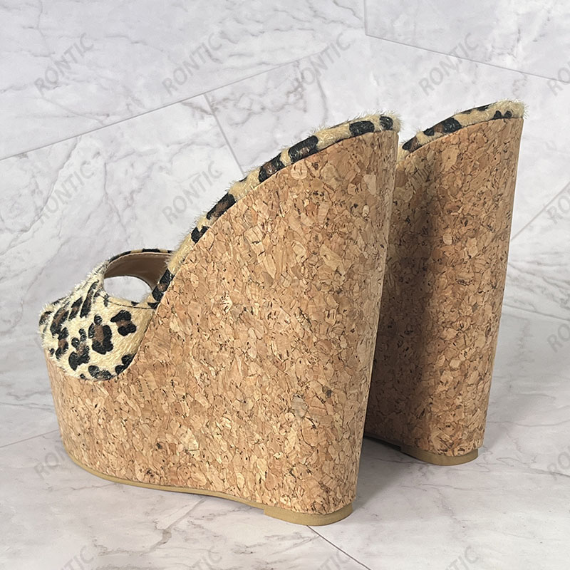 Rontic Handmade Women Platform - đánh giá và giá Cork Wedge Sandal