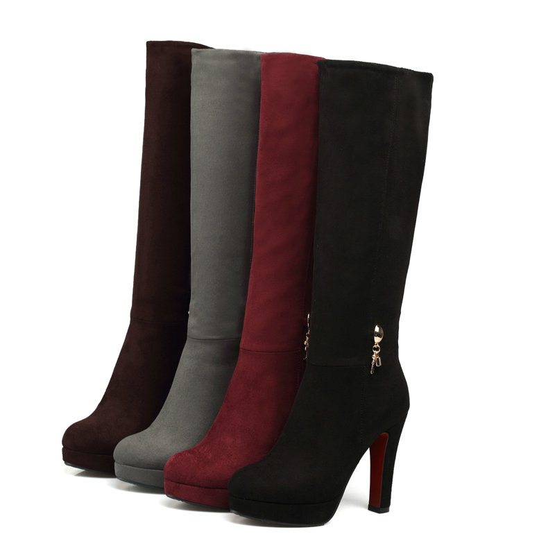 Faux Suede Nubuck Leather Burg - đánh giá và giá Block Heel Ankle Boots