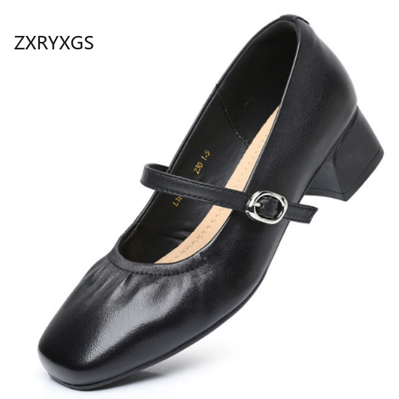 ZXRYXGS Premium Sheepskin Squa - đánh giá và giá Women Shoes Size 4 In Cm
