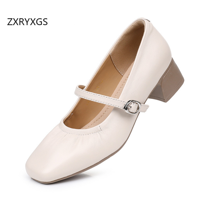 ZXRYXGS Premium Sheepskin Squa - đánh giá và giá Women Shoes Size 4 In Cm