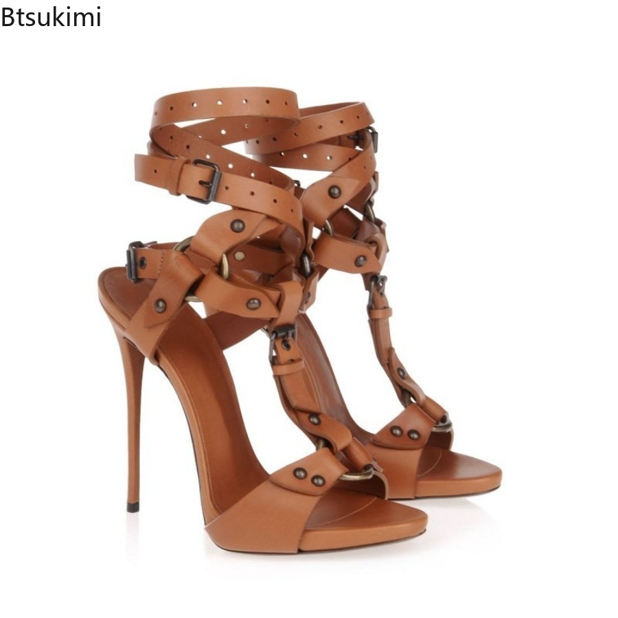 Sexy Circle Cross Strappy Glad - đánh giá và giá Strappy Heeled Sandals