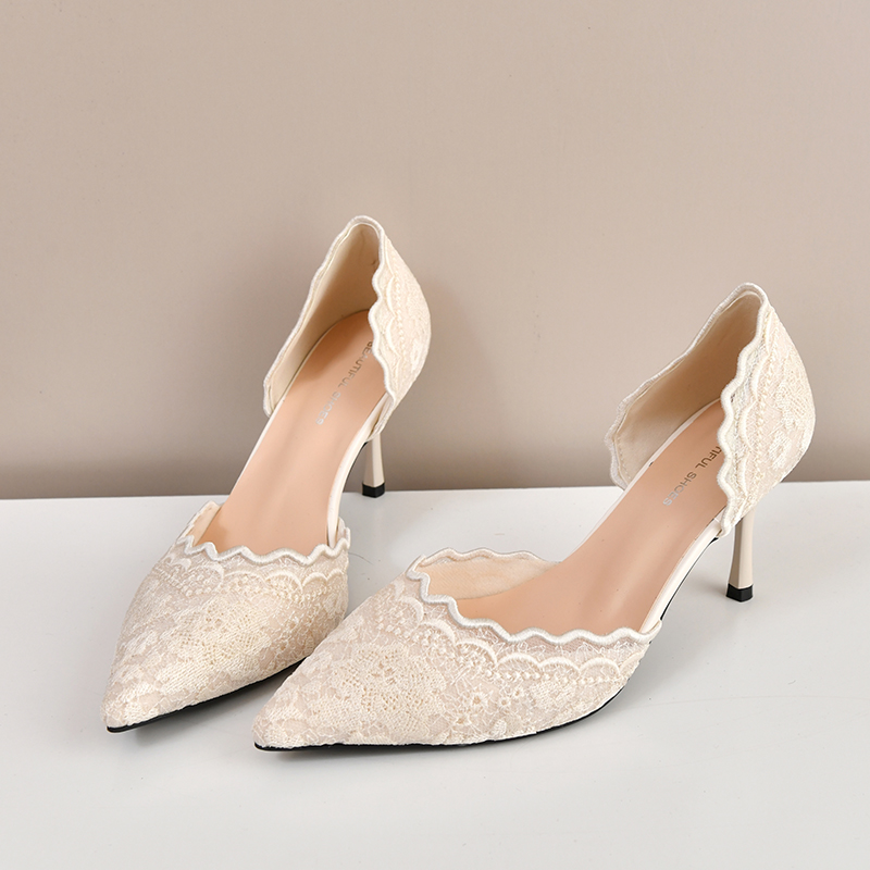Lace Pointed Toe High Heels Wo - đánh giá và giá Women Shoes Heels