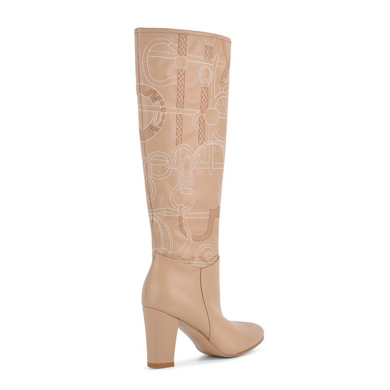 Onlymaker Apricot Embroidery K - đánh giá và giá Block Heel Ankle Boots