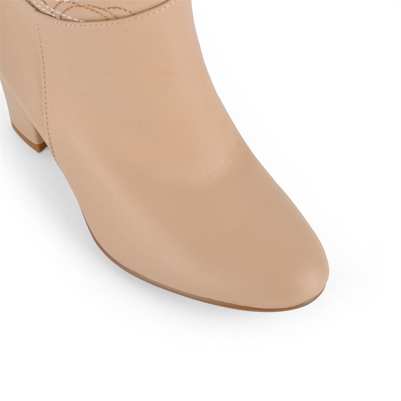 Onlymaker Apricot Embroidery K - đánh giá và giá Block Heel Ankle Boots