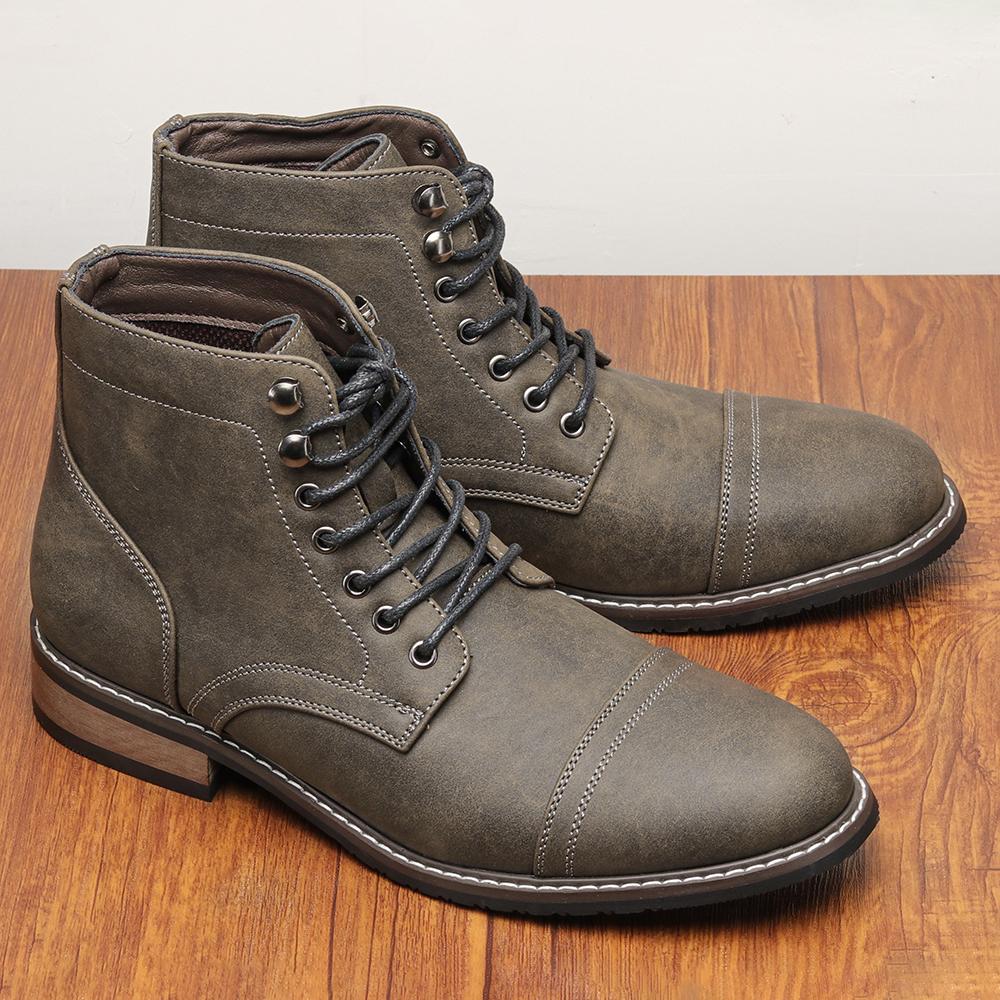 Men's Boots Lace Up Boots For  - đánh giá và giá Block Heel Ankle Boots