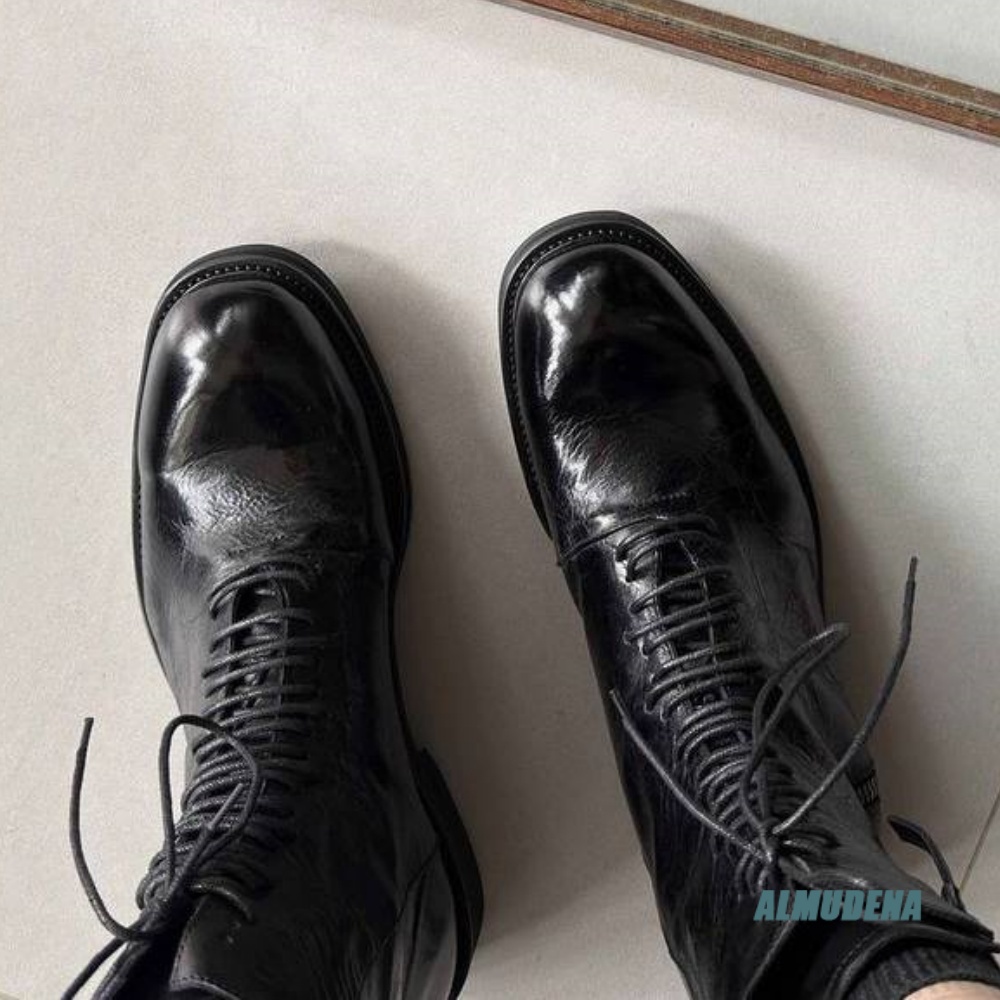 Solid Black Street Style Men H - đánh giá và giá Block Heel Ankle Boots