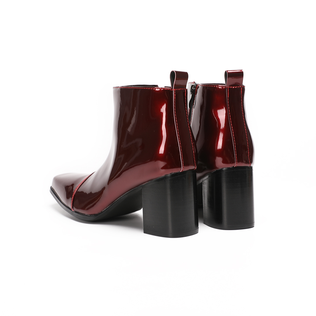 Male Red Genuine Leather High  - đánh giá và giá Block Heel Ankle Boots