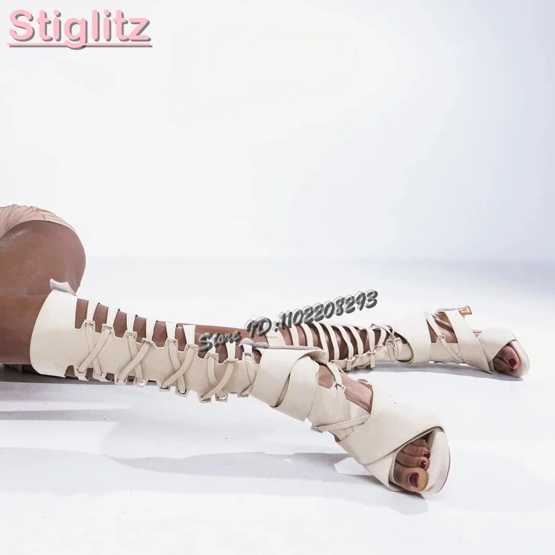 Retro Cross-tied Roman Sandals - đánh giá và giá Strappy Heeled Sandals