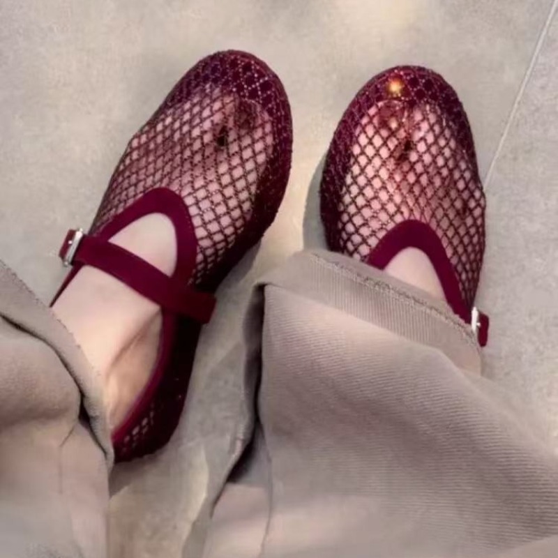 Hollow Rhinestone Baotou Sanda - đánh giá và giá Women'S Shoes Large