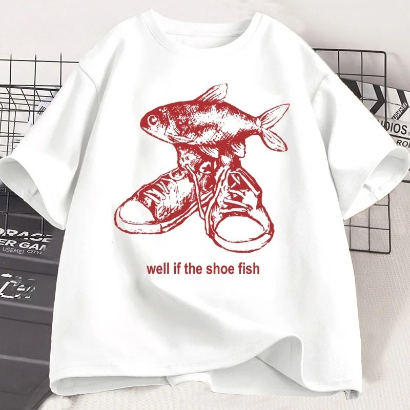 Shoe Fish Cursed T-Shirt Tees  - đánh giá và giá Women'S Shoes In The 90S