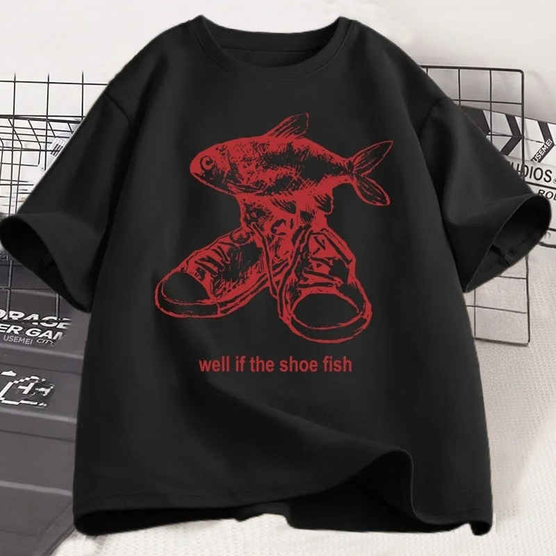 Shoe Fish Cursed T-Shirt Tees  - đánh giá và giá Women'S Shoes In The 90S